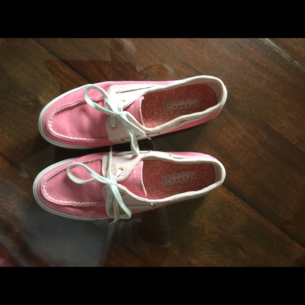Sperry two tone pink boot shoes